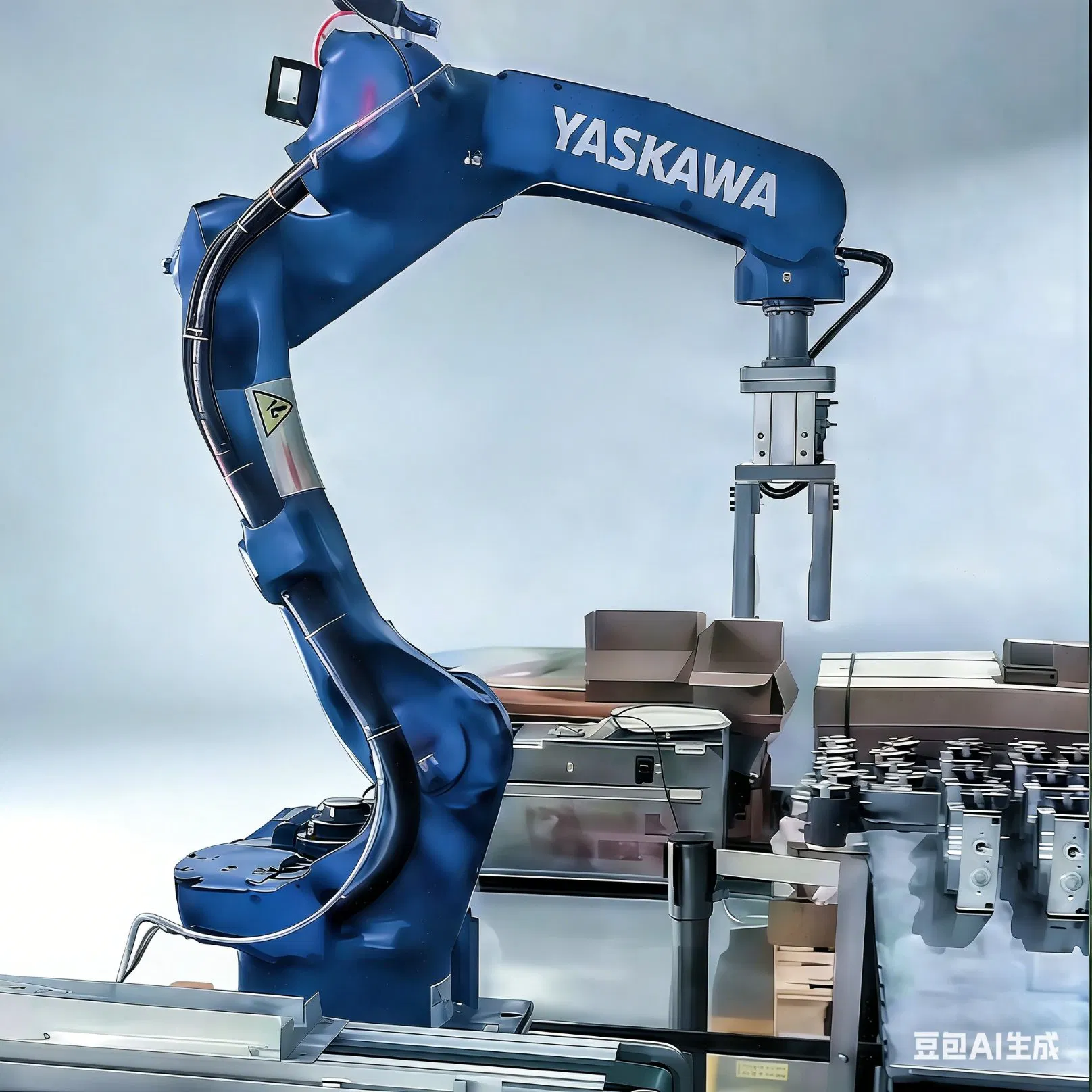 Compact Yaskawa Motoman Gp25 6-Axis Industrial Robot Arm 25kg Payload for Material Handling and Packaging with Gripper