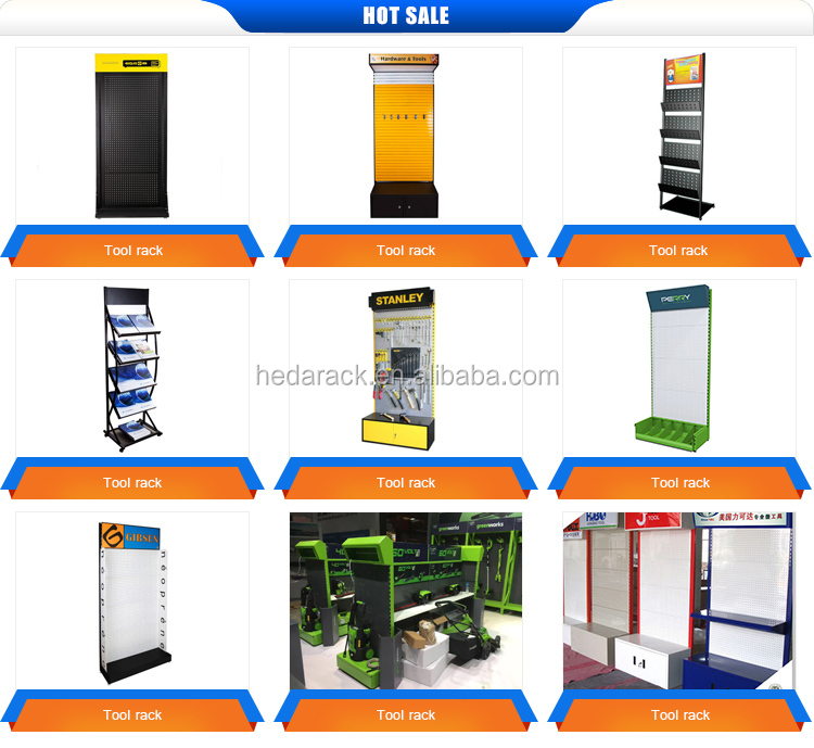 Led Light Logo Custom Retail Store Metal Hanging Display Racks Accessories Display Stand Hardware Tool Peg Display Rack