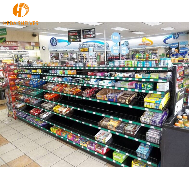 Modern Light/Heavy Duty Gondola Iron Supermarket Shelves Convenience Store Steel Metal Rack Display Store Grocery Shelves