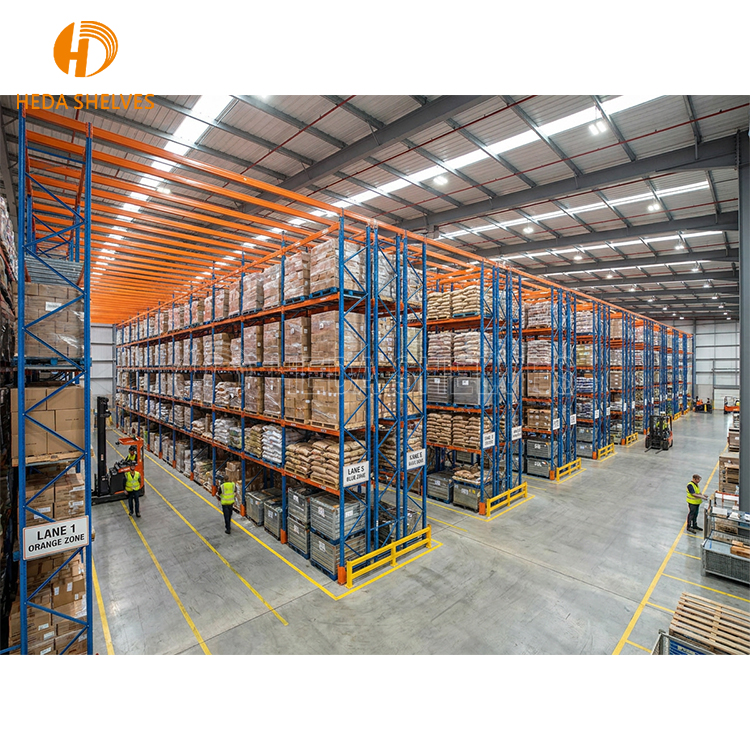 High-Capacity Drive-In Pallet Racking Storage System Drive-Thru Rack for LIFO Pallet Organization Drive in Racking Steel Units