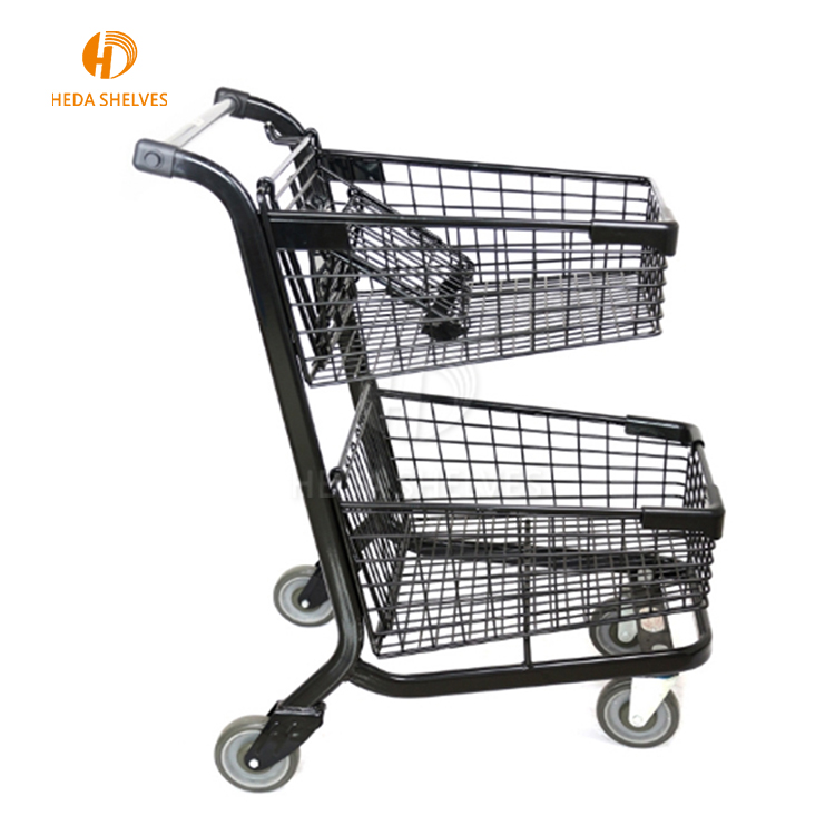 Cheap Price Grocery Used Shopping Cart Dimensions Metal Used Supermarket Shopping Trolleys for Sale
