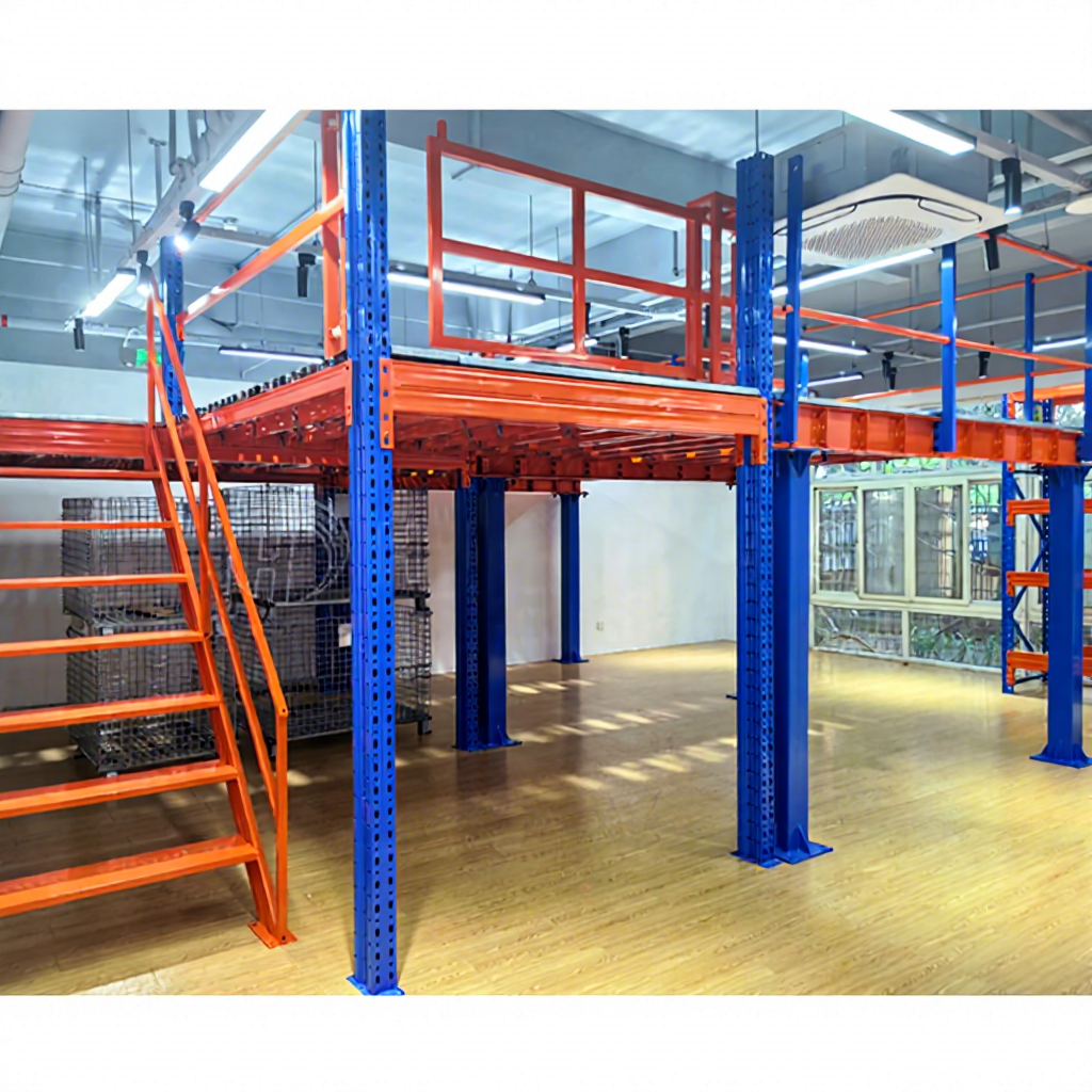 Free Design Industrial Metal Mezzanine Floor Multi-Tier Steel Racking Platform for Warehouse Cargo Storage Equipment