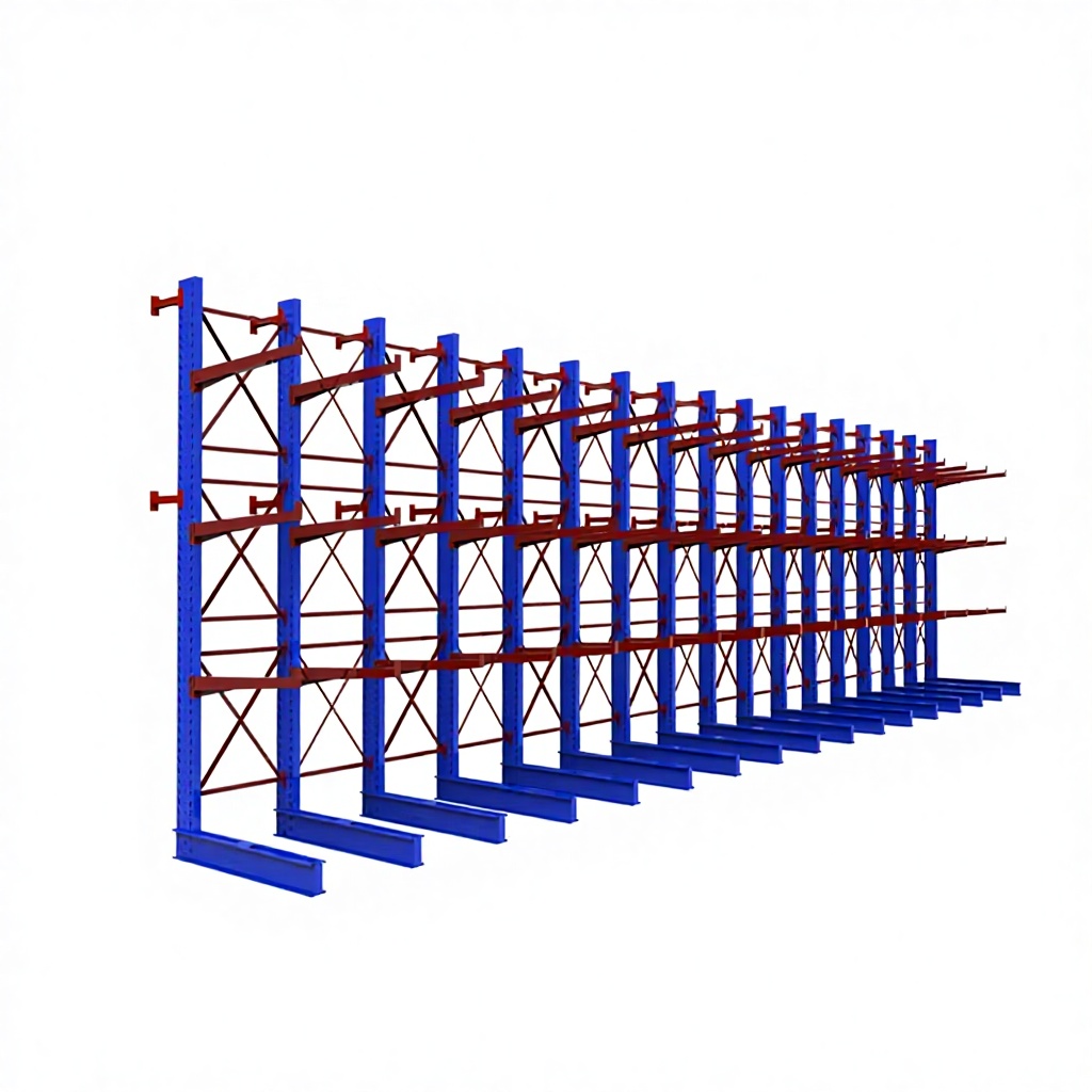 Industrial Storage Material Warehouse Cantilever Shelf Sheet Metal Timber Storage Rack Cantilever Shelf