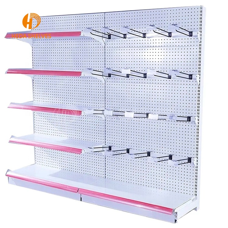 Powder Coating Customized Layer Supermarket Shelving Gondola, Shelf Supermarket