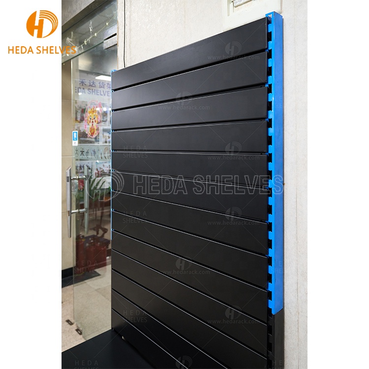 Heda Wall Unit Stand Flooring Display Cabinet Retail Store Tools Pegboard Display Stand With Storage Cabinet