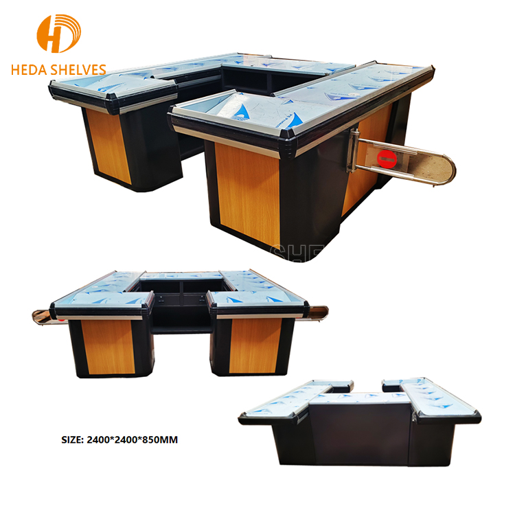 Best Quality Supermarket Checkout Counter/Used Supermarket Equipment Cashier Desk Equipment