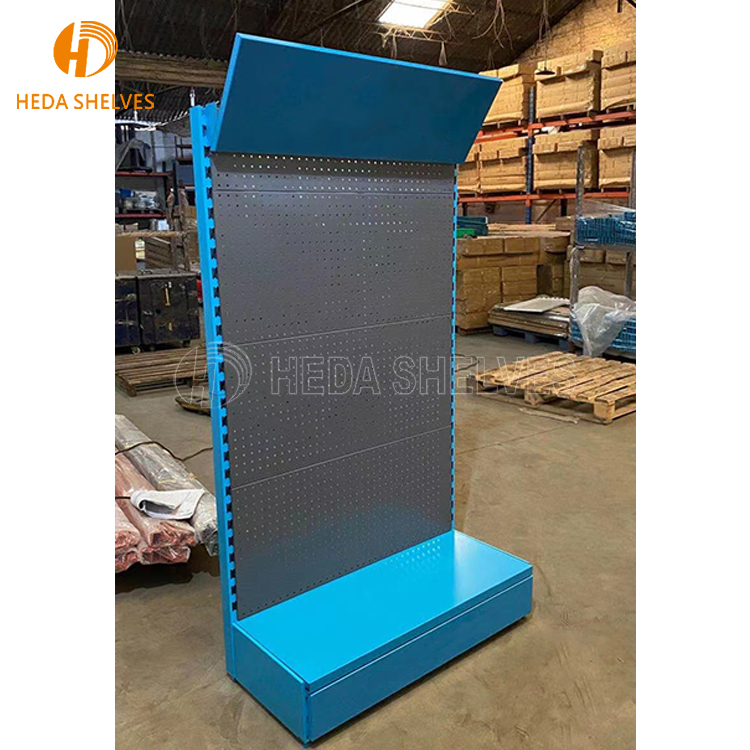 Wholesale Retail Store Fixture Garage Tool Display Racks Stand Metal Pegboard Display Hardware Store Display Stands