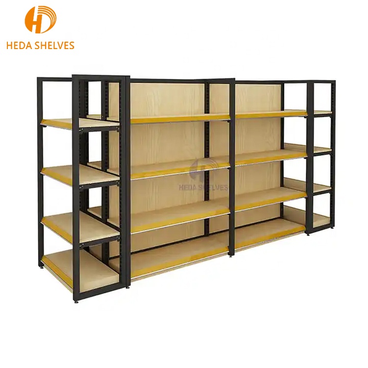 Manufacture Metal Rack Stand With Logo Supermarket Retail Shelves Display Shop Shelves Grocery Display Convenience for Store