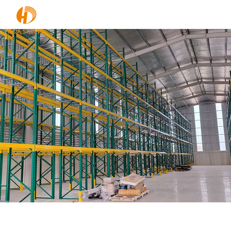 High Quality Q235B Metal Teardrop Pallet Rack Adjustable Warehouse Rack Durable 5 Layer Longspan Industrial Storage Rack