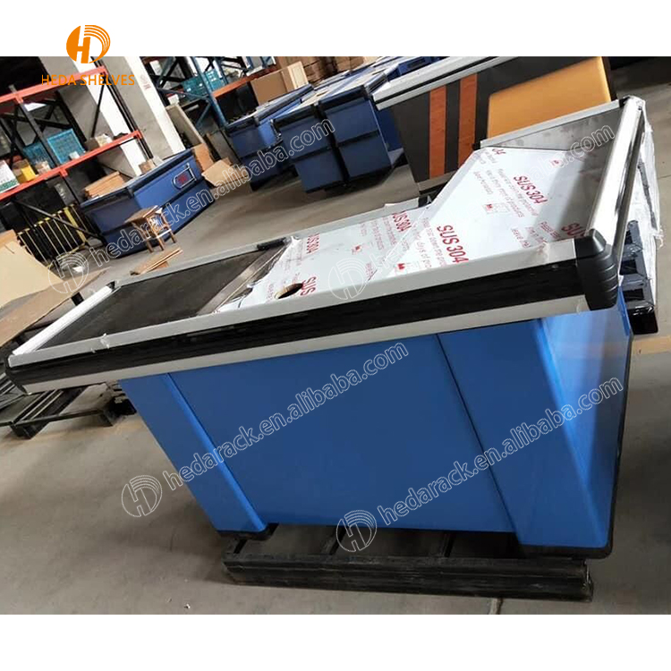 Retail Convenience Store Cash Table Furniture Dimension Design Grocery Cashier Checkout Counter for Shop
