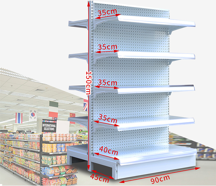 Supermarket gondola shelves design 1