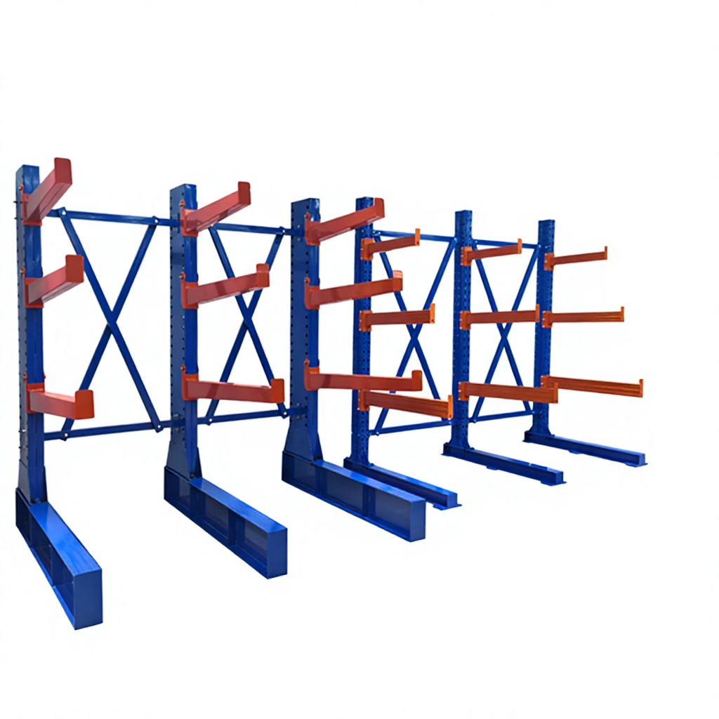 Heavy Duty Steel Cantilever Rack with Gate Roller Shelving Racking System for Warehouse Storage Heavy Duty Storage Solution
