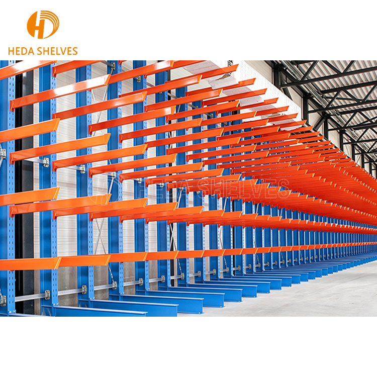 Heda Adjustable Corrosion Protection Steel Pipe Storage Shelf Custom Warehouse Cantilever Rack System