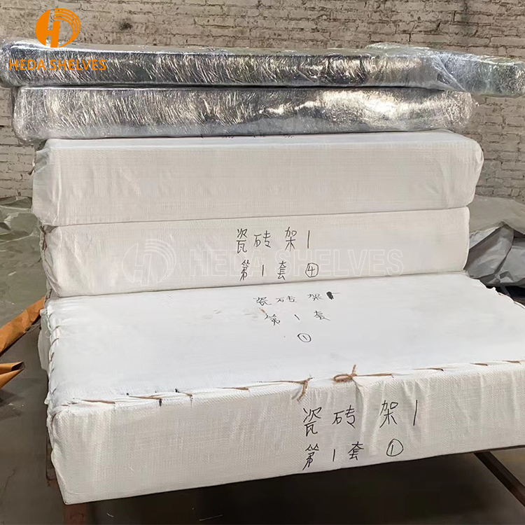 High Quality Sliding Tile Display Rack Ceramic Metal Tile Display Stand for Showroom