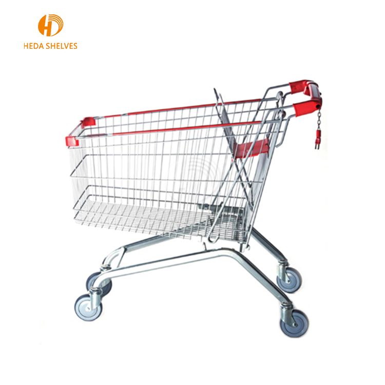 Supermarket Shopping Trolley, Convenience Store Shopping Cart, Hand Push Cart for Shopping