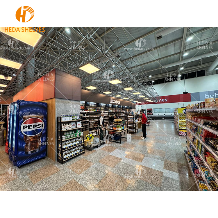 Heavy-Duty Metal Adjustable Supermarket Shelving Grocery Store Rack Supermarket Storage Shelves