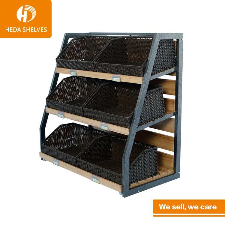 Hot Selling Supermarket Equipment Metal Fruit Vegetable Rack Display Stand With CE
