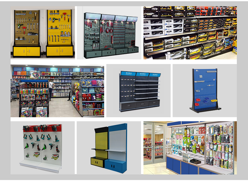 Floor Display Stand Rack Base and Shelves Detail