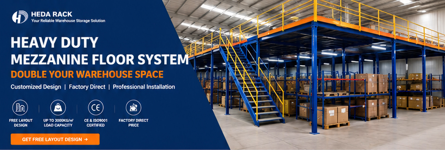 Heavy Duty Industrial Mezzanine Floor Steel Racking System