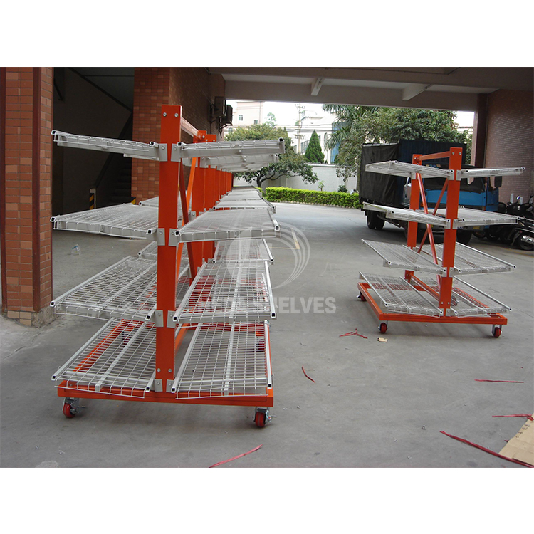 HEDA Steel Pipe Warehouse Storage Rack Q235B Steel Industrial Adjustable Cantilever Shelving