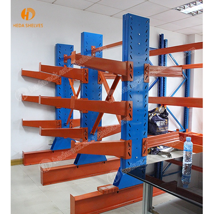 Heda High Quality Heavy Duty Warehouse Metal Equipment Iron Shelves Cantilever Racks System
