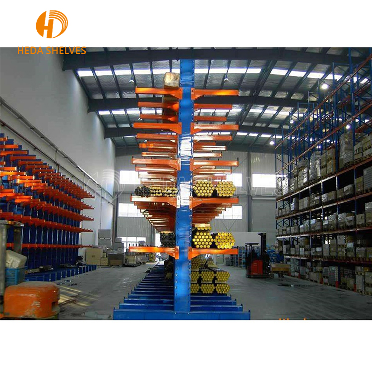 Single Sided Cantilever Rack Adjustable Heavy Duty Cantilever Racking Industrial Cantilever Shelf