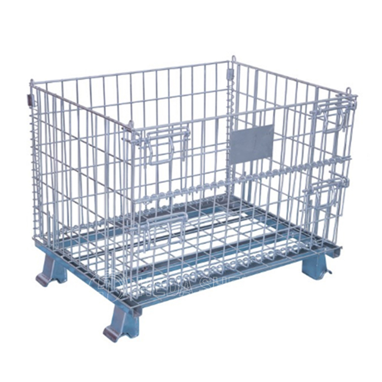 PET Preform Mesh Box Wire Cage Metal Bin Storage Container Collapsible Storage