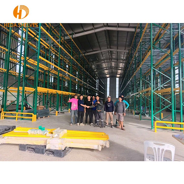 High Quality Q235B Metal Teardrop Pallet Rack Adjustable Warehouse Rack Durable 5 Layer Longspan Industrial Storage Rack