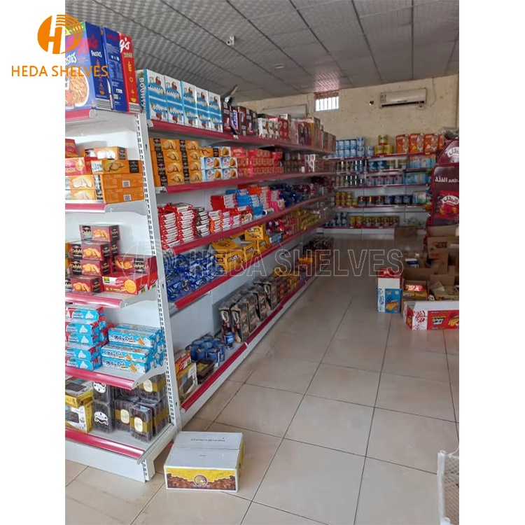 Factory Wholesales Retail Grocery Store Metal Display Supermarket Racks Customization Supermarket Gondola Shelves Shelf
