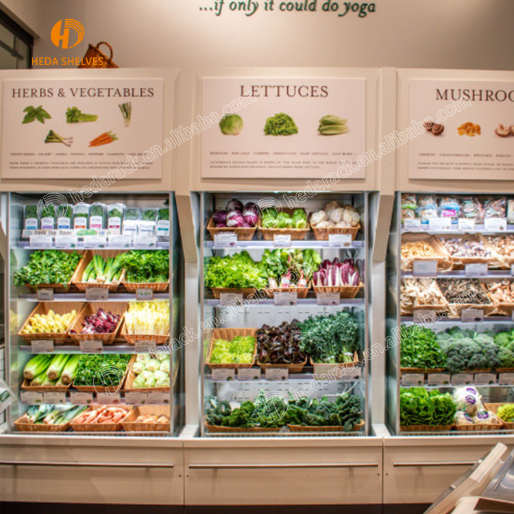 HEDA Supermarket Vegetable and Fruit Rack With Spray System