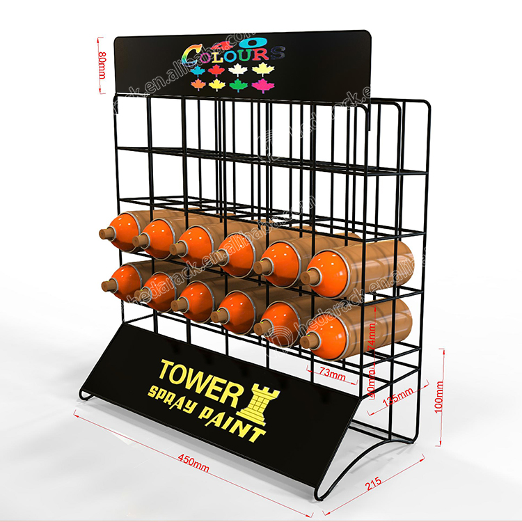 Metal Essential Motor Oil Display Rack Main Showcase