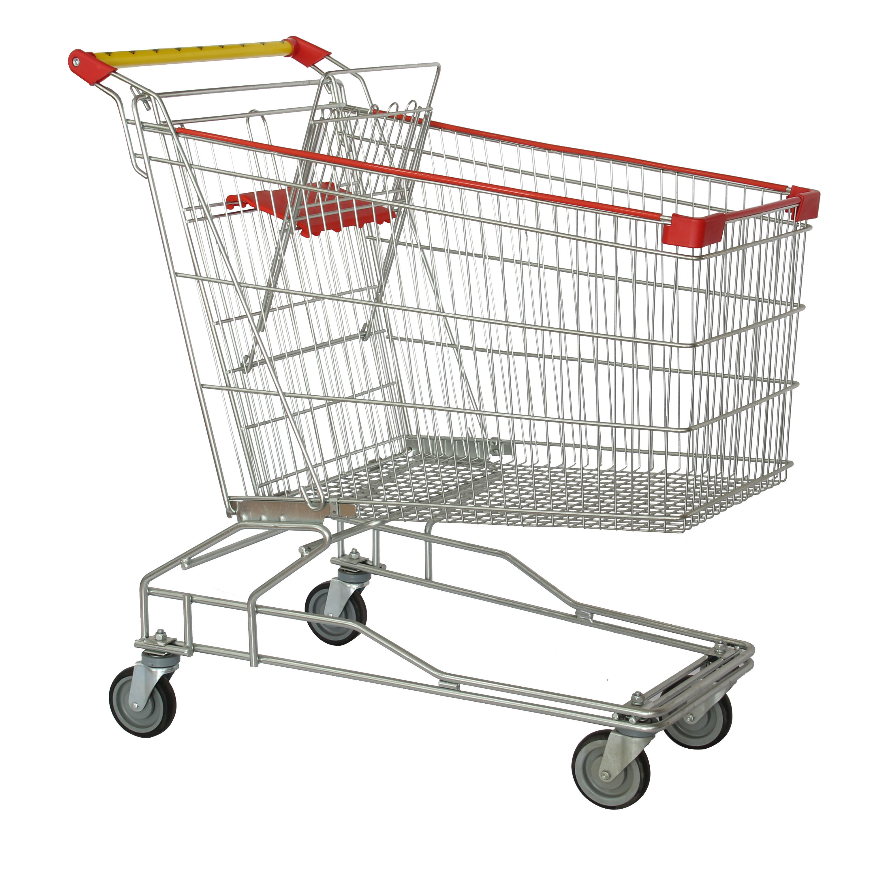 Wholesale Supermarket Equipment Hand Trolley, Low Price China Manufacturer Metal Grocery Mall Shopping Cart