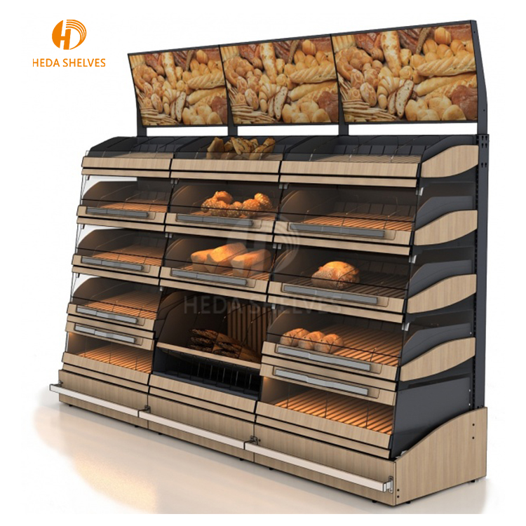 Factory Made Store Shelving Supermarket Shelf Beverage Bread Display Rack