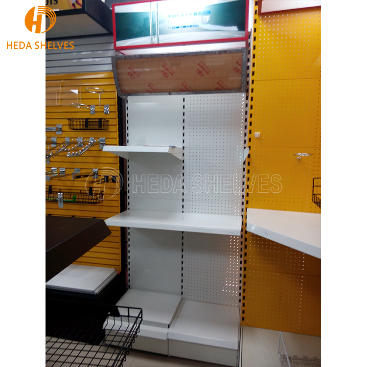 Factory Price Retail Trade Show Peg Board Rack Hanging Hardware Tools Display Stand Shelves With Hooks