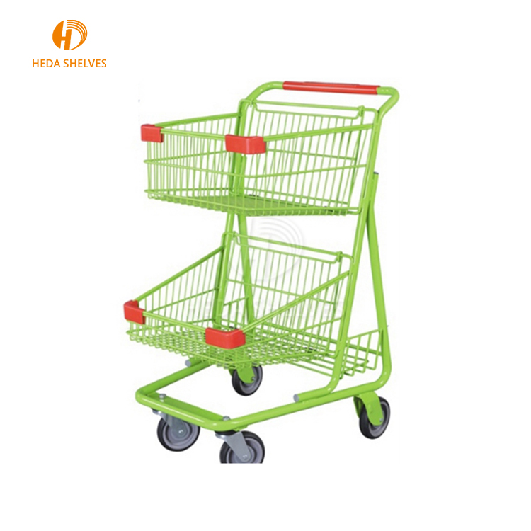 Cheap Price Grocery Used Shopping Cart Dimensions Metal Used Supermarket Shopping Trolleys for Sale