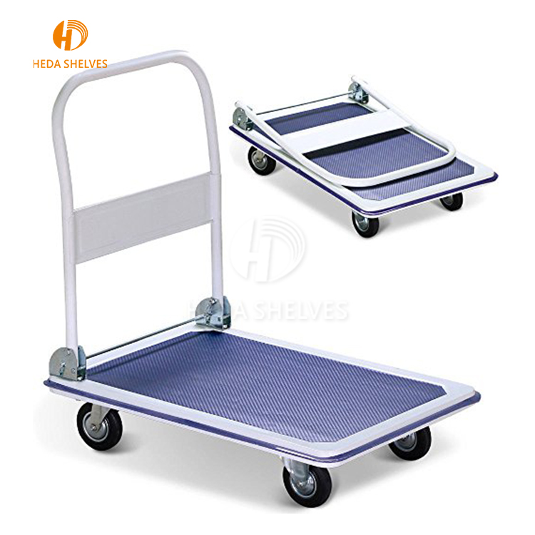 300kg Mute Foldable Hand Platform Cart Trolley Folding Heavy Duty Industrial Trolleys