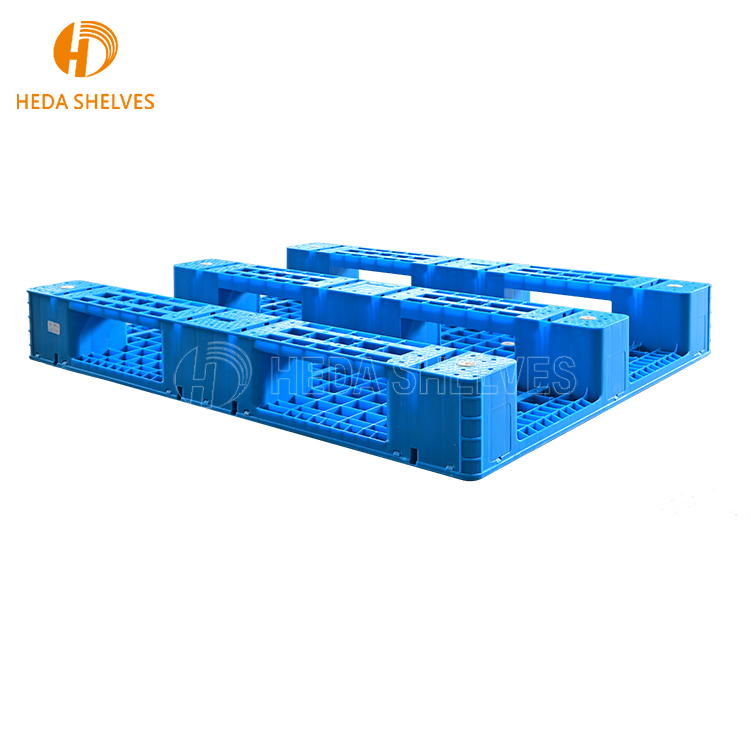 Best Selling HDPE Single-Faced Plastic Euro Pallet 4-Way Entry for Storage and Transportation in Warehouses