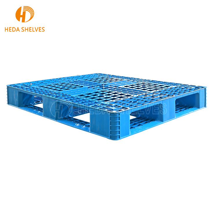 Best Selling Heavy Duty Blue Plastic Shelf Pallet Single Faced Warehouse Rack for Transportation Use