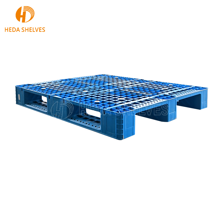 Industrial Hygienic Heavy Duty Food Grade Storage Plastic Pallet Anti-Slip Single Faced 4-Way RFID Customizable