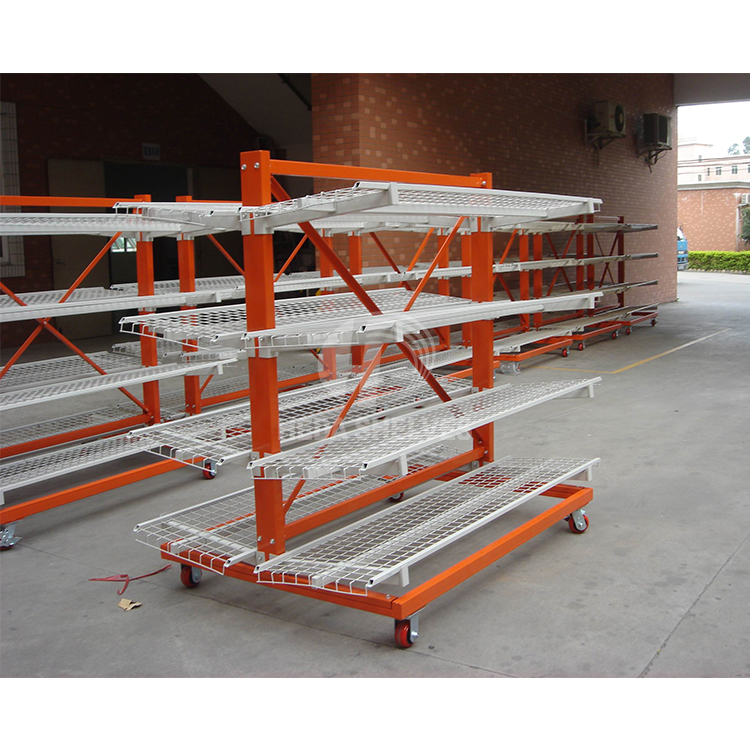 HEDA Steel Pipe Warehouse Storage Rack Q235B Steel Industrial Adjustable Cantilever Shelving