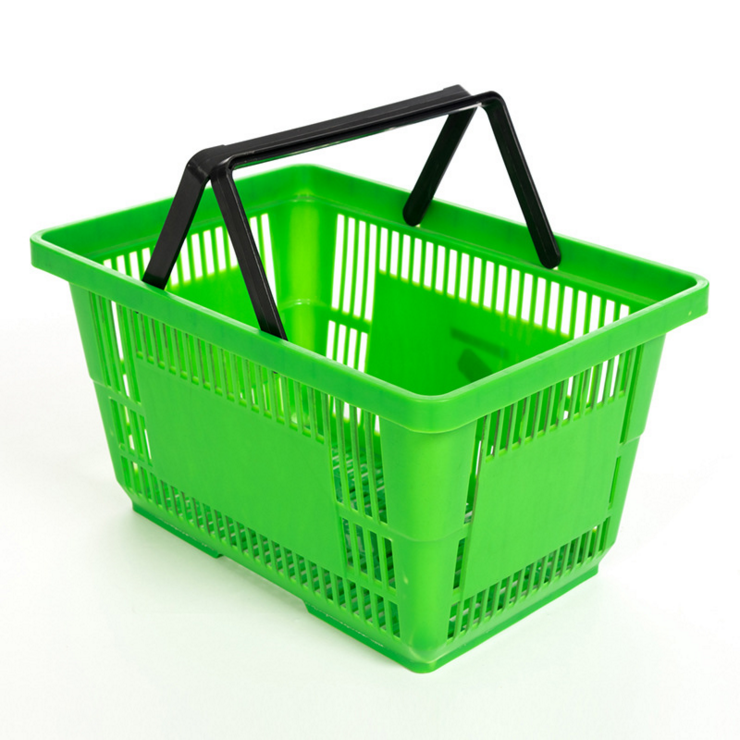 Grocery store shopping basket colors