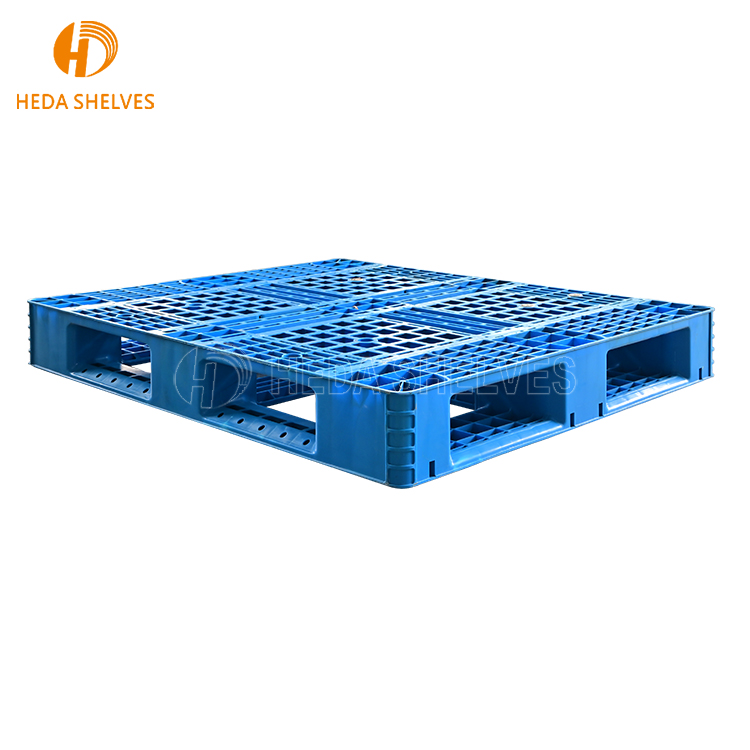 Industrial Hygienic Heavy Duty Food Grade Storage Plastic Pallet Anti-Slip Single Faced 4-Way RFID Customizable