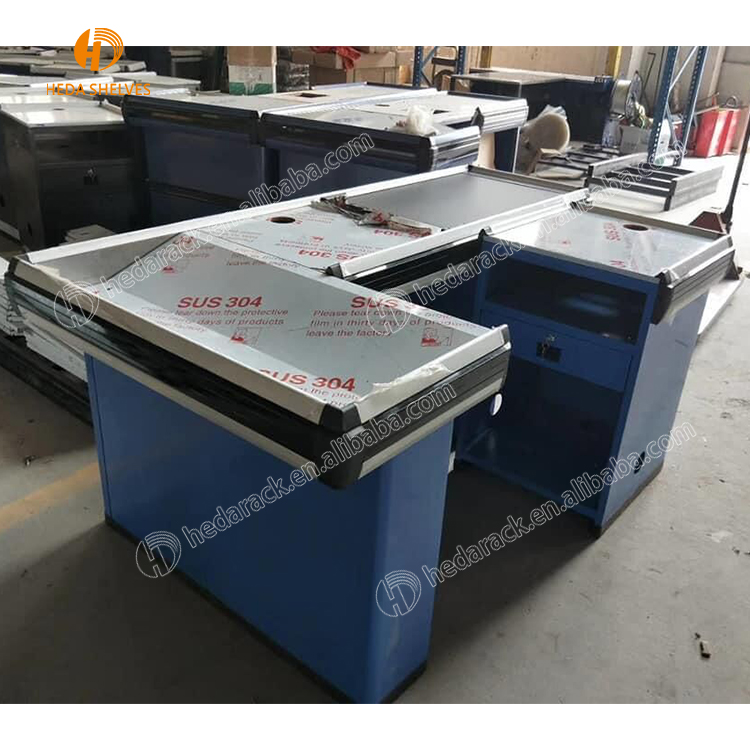 Retail Convenience Store Cash Table Furniture Dimension Design Grocery Cashier Checkout Counter for Shop