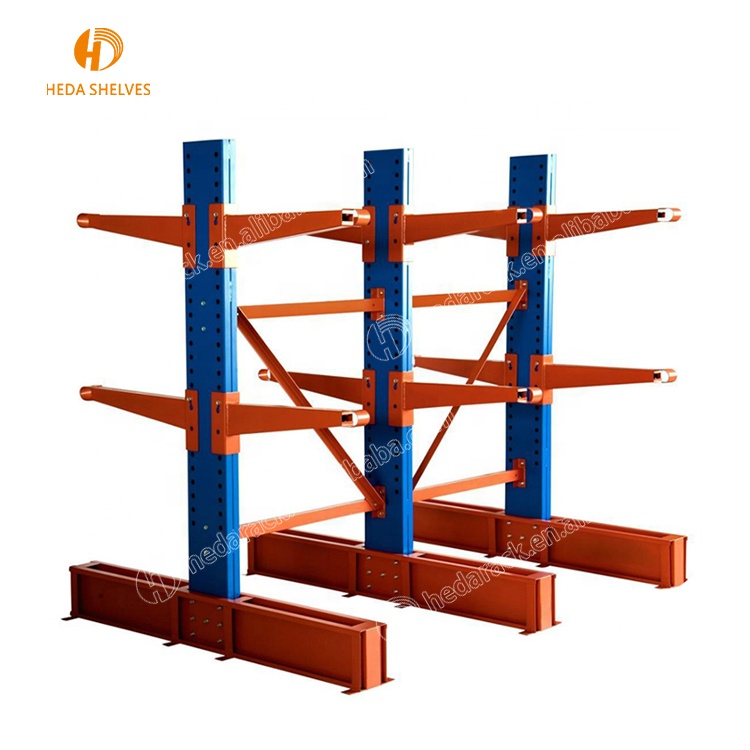 Heda High Quality Heavy Duty Warehouse Metal Equipment Iron Shelves Cantilever Racks System