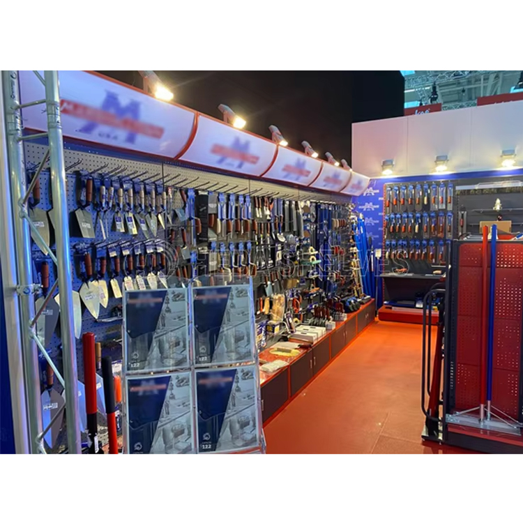 Blue Floor Hardware Grocery Exhibit Hand Power Tool Flooring Pegboard Accessories Metal Store Shelves Metal Display Stand