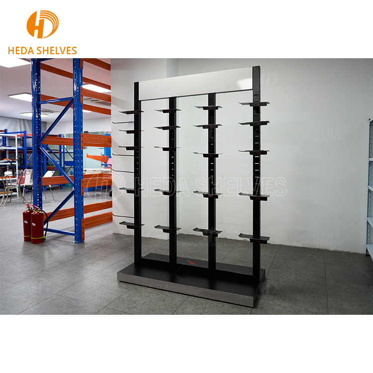 Customized Iron Supermarket Shelves Display Rack Durable Tabletop Metal Display Stand