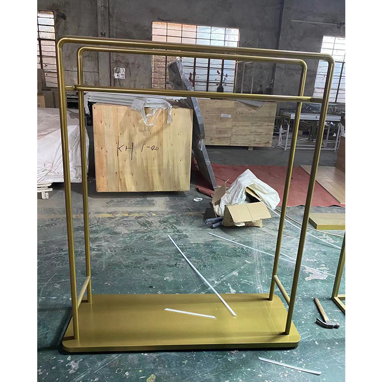 Volume Produce Fashion Large Metal Iron Hanging Garment Stand Clothes Display Rack for Shop