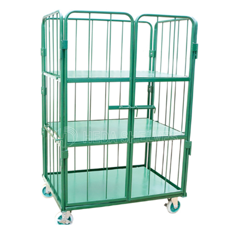 Heavy Duty Logistic Metal Storage Collapsible Stackable Transport Welded Hot-dipped Steel Box