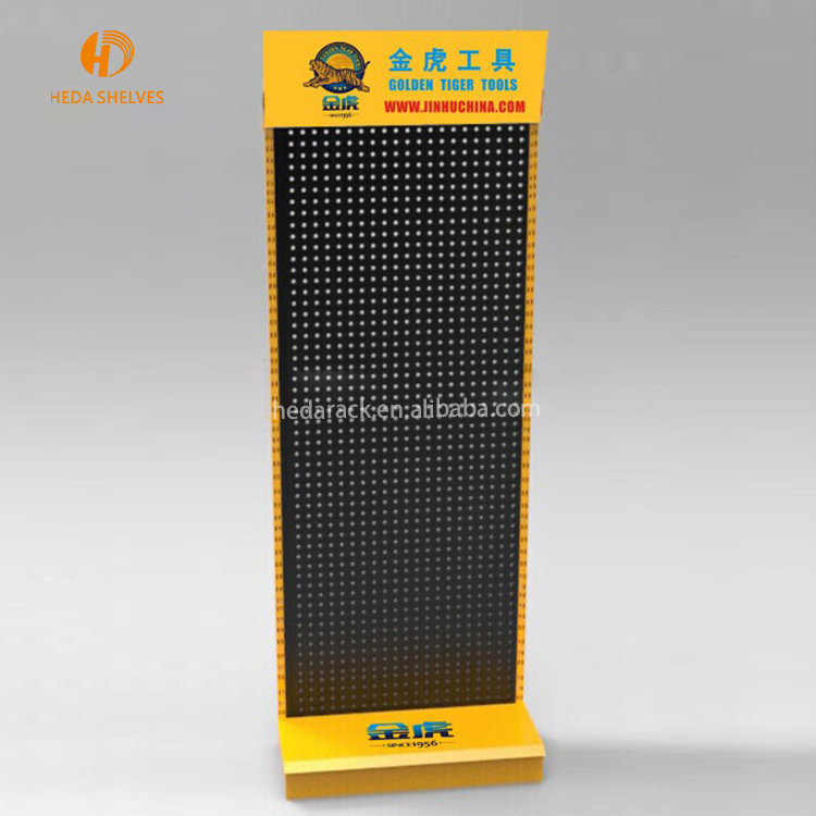 Led Light Logo Custom Retail Store Metal Hanging Display Racks Accessories Display Stand Hardware Tool Peg Display Rack