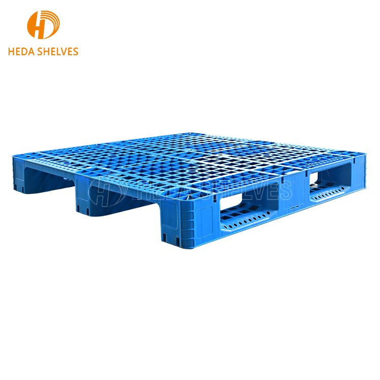 Durable PP Material Euro Pallet Shelf Double Faced with Single Four-Way Entry for Warehouse Storage and Transportation